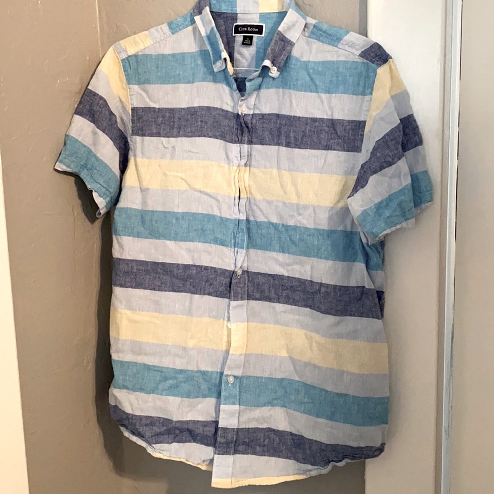 Men’s linen short sleeves button down